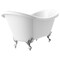 Anzzi Belissima 69.29 in Double Slipper Acrylic Claw Foot Tub in White FT-CF130FAFT-CH - alternate 4